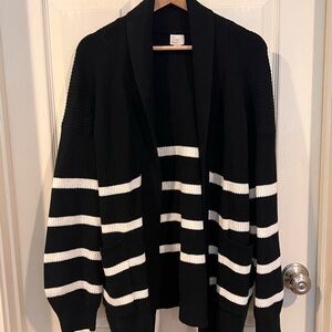 a new day Black Ribbed Knit Cardigan